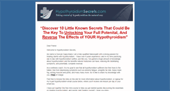 Desktop Screenshot of hypothyroidismsecrets.com